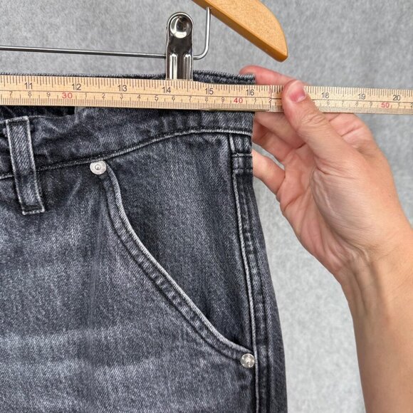 Frame Womens Le Slouch Utility Carpenter Double Front Jeans Size 26 Blackwater - Picture 13 of 16